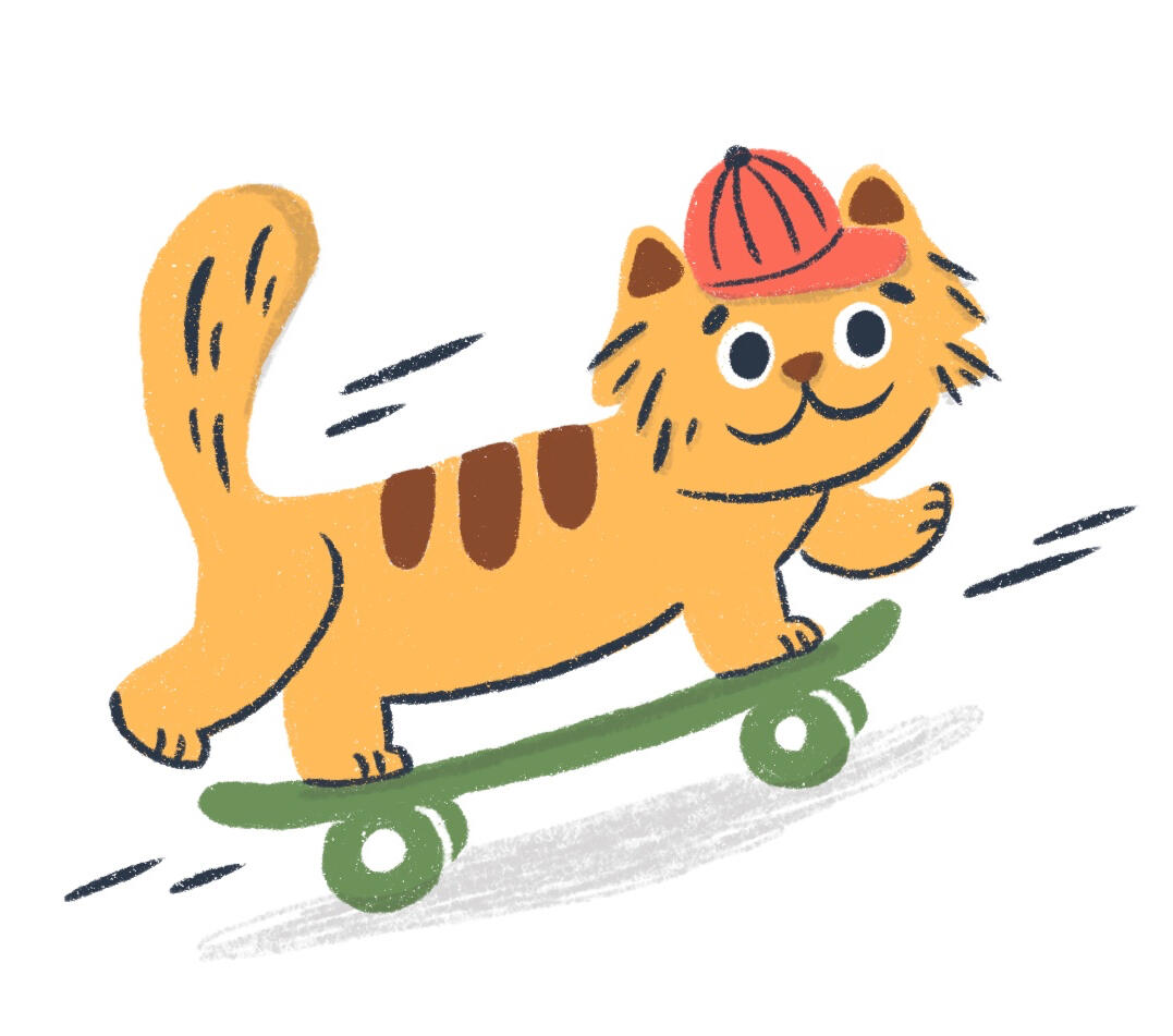Cool Cat Skateboarding
