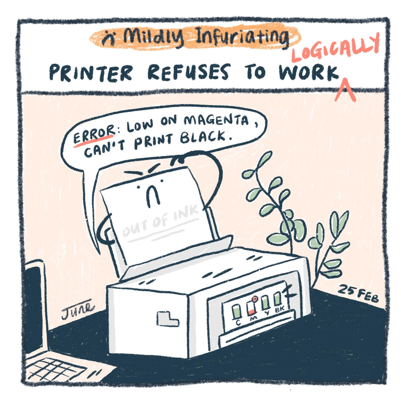 Printer error logic