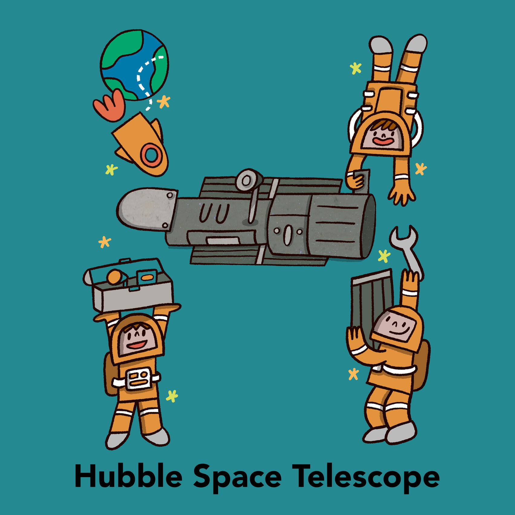 H is for Hubble Space Telescope Space Alphabet Series. H is for Hubble Space Telescope.